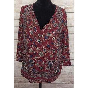 Lucky Brand BoHo Peasant Blouse